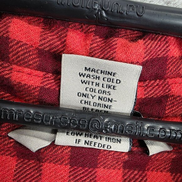 Womens Field & Stream Black & Red Check Shirt Button Up Long Sleeve Cotton XL - Picture 3 of 7